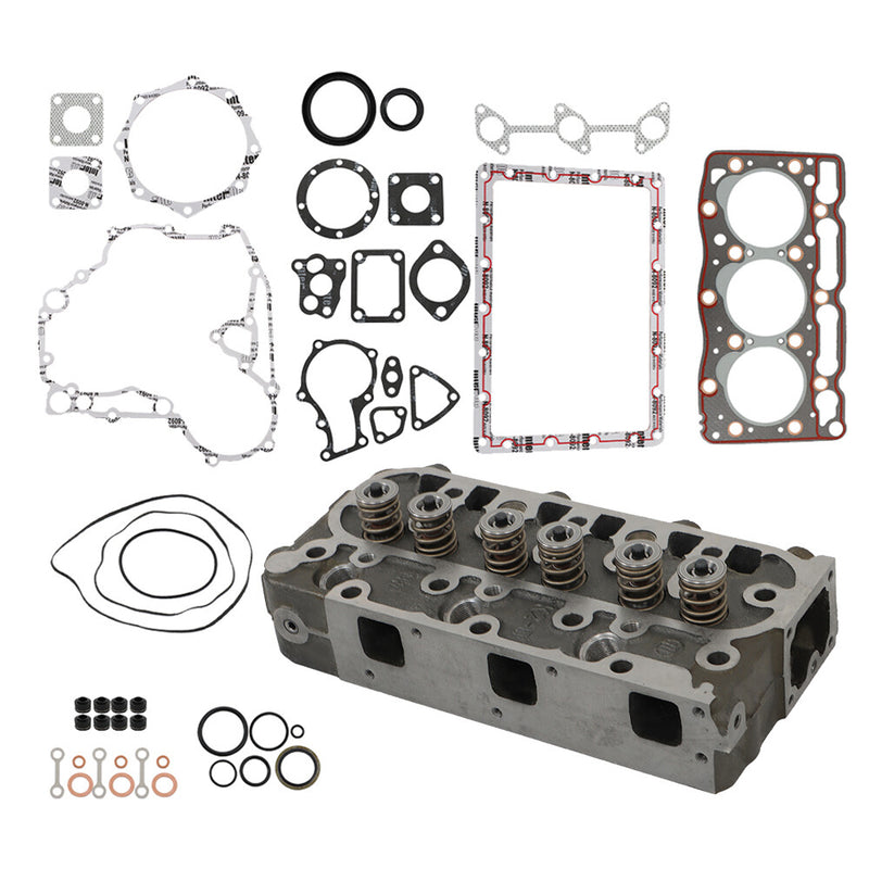 DURAFORCE Complete Cylinder Head Assy With Valves & Full Gasket Kit For Kubota D905 Engine