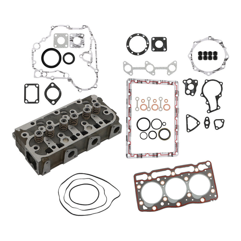 DURAFORCE Complete Cylinder Head Assy With Valves & Full Gasket Kit For Kubota D905 Engine