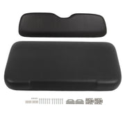 DURAFORCE Black Golf Cart Front Seat Cushion w/ Hardware For EZGO Medalist TXT 1994-2013