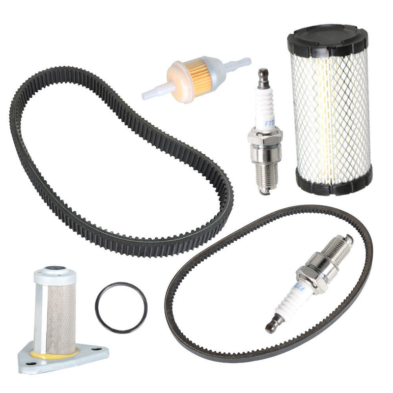 DURAFORCE For EZGO TXT/ST350 Tune Up Kit And Oil Filter Drive/Starter Belt Golf Cart 96+