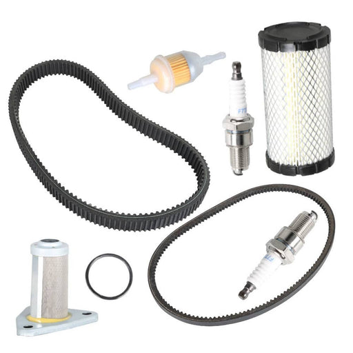 DURAFORCE For EZGO TXT/ST350 Tune Up Kit And Oil Filter Drive/Starter Belt Golf Cart 96+