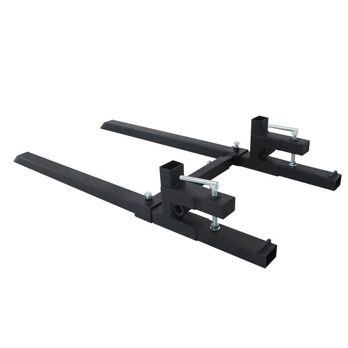 DURAFORCE 2000lbs Clamp on Pallet Forks Loader Bucket Skidsteer Tractor 60" Universal