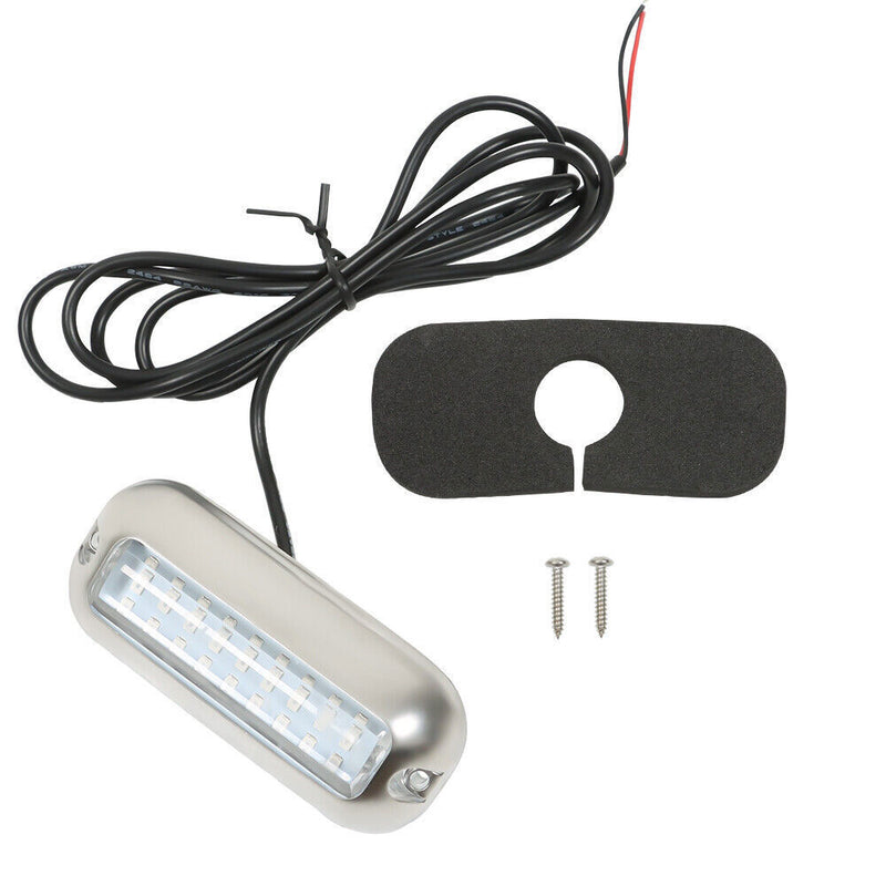 DURAFORCE Pair 27 LED Marine Light Boat Lights Stainless Steel Yacht Underwater Lamp Blue
