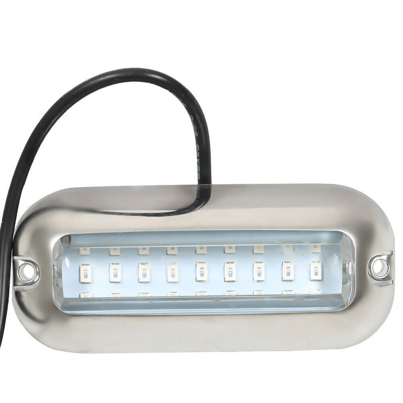 DURAFORCE Pair 27 LED Marine Light Boat Lights Stainless Steel Yacht Underwater Lamp Blue