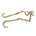DURAFORCE 2' ft G70 Tow Chain 5/16" J-Hooks V-Chain Flatbed Truck Rollback Wrecker Carrier