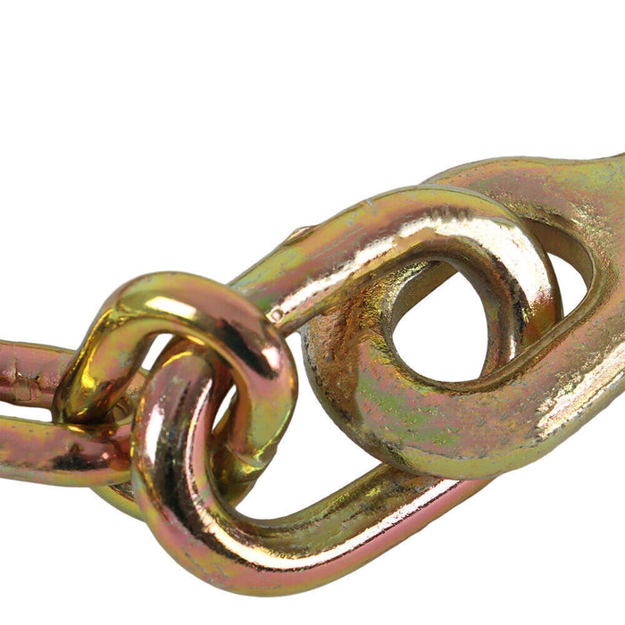 DURAFORCE 2' ft G70 Tow Chain 5/16" J-Hooks V-Chain Flatbed Truck Rollback Wrecker Carrier