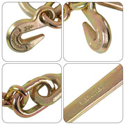 DURAFORCE 2' ft G70 Tow Chain 5/16" J-Hooks V-Chain Flatbed Truck Rollback Wrecker Carrier