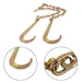DURAFORCE 2' ft G70 Tow Chain 5/16" J-Hooks V-Chain Flatbed Truck Rollback Wrecker Carrier