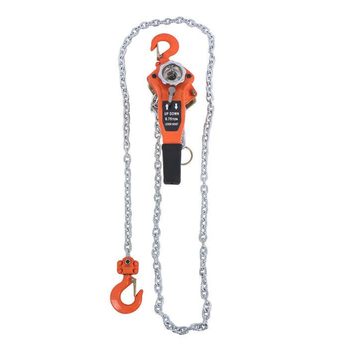 DURAFORCE 3/4 Ton 1650 lbs Capacity Come Along Manual Lever Chain Hoist 10FT G80 Chain