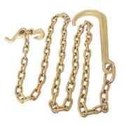 DURAFORCE For GRADE 70 Wrecker Tow Chain 5/16 x 8 FT 15" Axle J Hook Hook Rollback Carrier