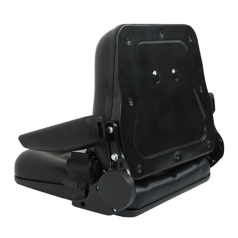 DURAFORCE Forklift Seat PVC Universal Adjustable Backrest Tractor Seat Safety Belt Armrest