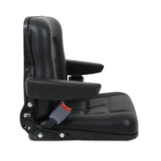 DURAFORCE Forklift Seat PVC Universal Adjustable Backrest Tractor Seat Safety Belt Armrest