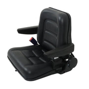 DURAFORCE Forklift Seat PVC Universal Adjustable Backrest Tractor Seat Safety Belt Armrest
