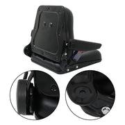 DURAFORCE Forklift Seat PVC Universal Adjustable Backrest Tractor Seat Safety Belt Armrest