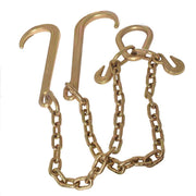 DURAFORCE 15" Large G70 V-chain J Hooks 2' Flatbed Tow Truck Rollback Wrecker Carrier