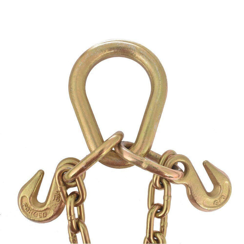 DURAFORCE 15" Large G70 V-chain J Hooks 2' Flatbed Tow Truck Rollback Wrecker Carrier