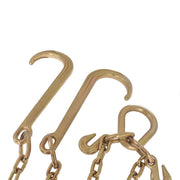 DURAFORCE 15" Large G70 V-chain J Hooks 2' Flatbed Tow Truck Rollback Wrecker Carrier