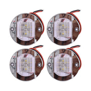 DURAFORCE 4Pcs 3" Round Marine Boat LED Cabin Deck Walkway Courtesy White Stern Light