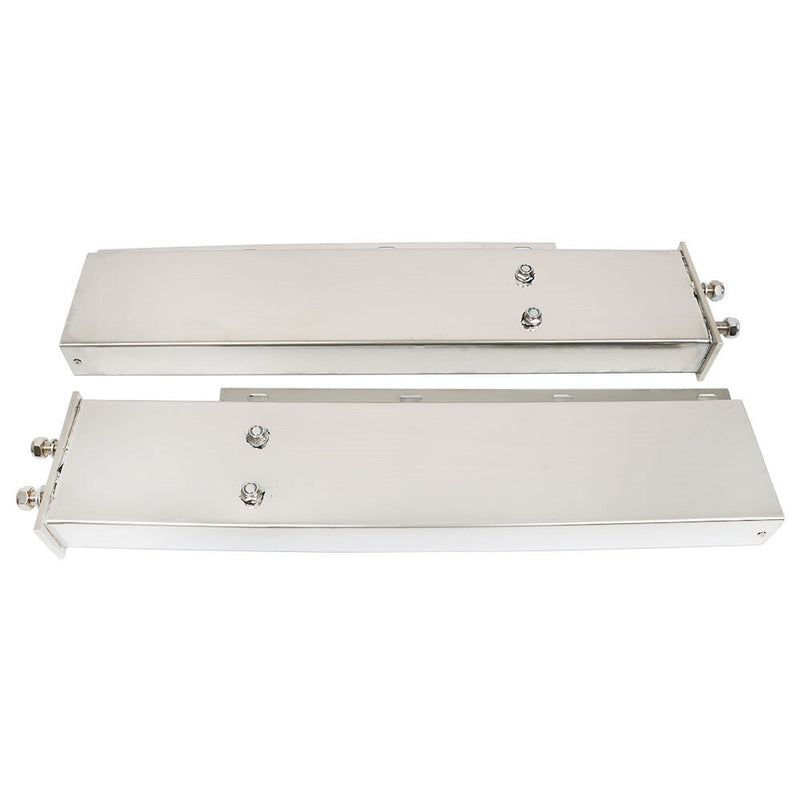 DURAFORCE 30" Stainless Steel Mud Flap Hanger w/ Light Cutouts Spring Loaded 2 1/2 Patter