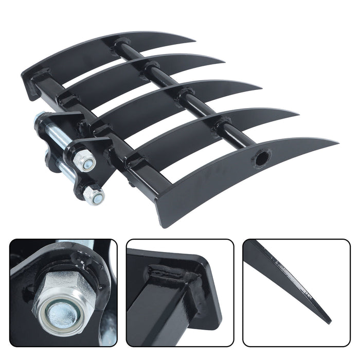 DURAFORCE Rake Attachments For One Ton to 1.5Ton Mini Excavator Small Digger