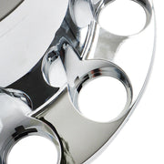 DURAFORCE Chrome Hub Cover Kit 33mm Front & Rear Semi Truck Wheel Axle Covers Spiked