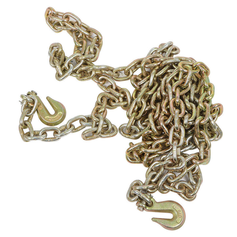 DURAFORCE 2 Pack 3/8"X20' G70 Tow Chain Tie Down Binder Chain Flatbed Truck Trailer Safety