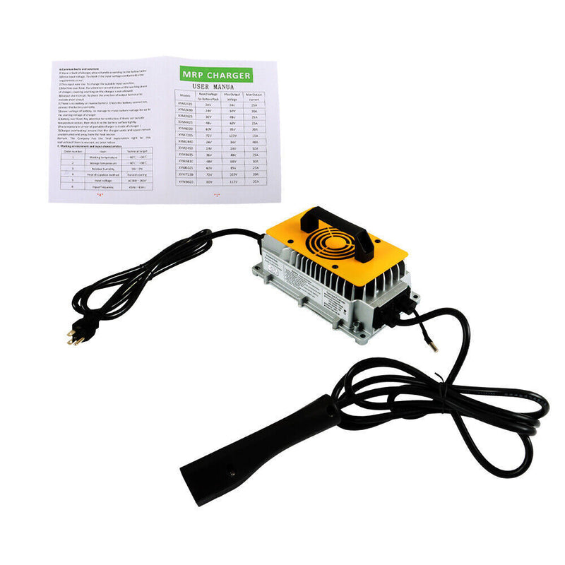 DURAFORCE 48Volt 18Amps| Battery Charger For E-Z-Go RXV Golf Carts W/ Triangular Plug IP67