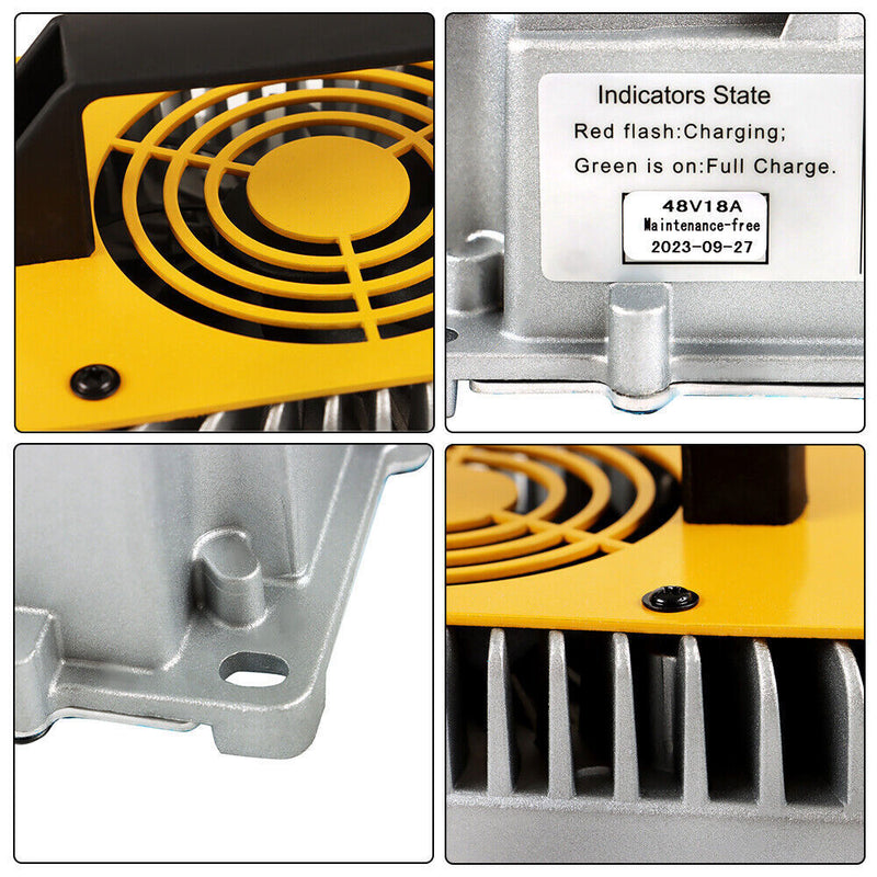 DURAFORCE 48Volt 18Amps| Battery Charger For E-Z-Go RXV Golf Carts W/ Triangular Plug IP67