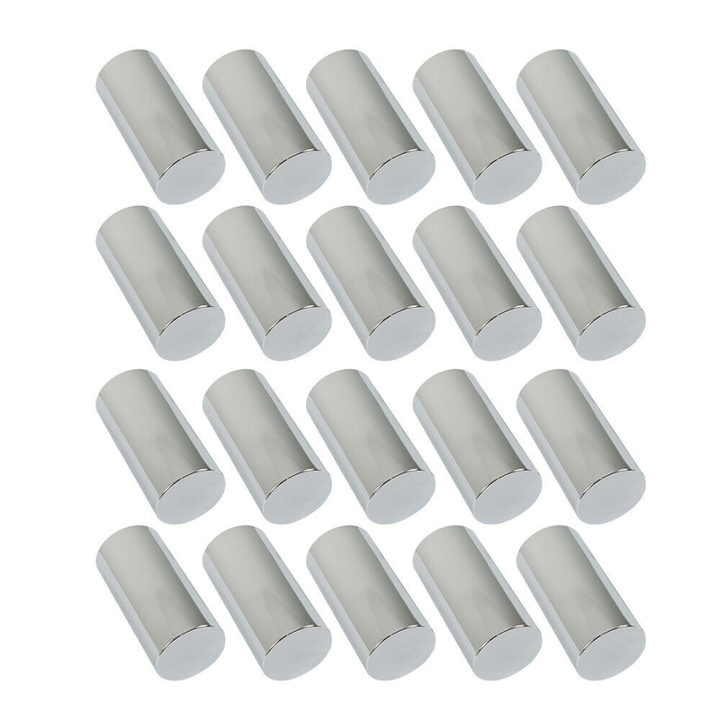 DURAFORCE Chrome Lug Nut Covers Screw On Tube Style ABS Plastic 33mm Semi Truck Pack of 20