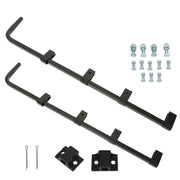DURAFORCE Straight Mud Flap Hanger 30" Heavy Duty Steel Set For Semi Truck