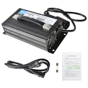 DURAFORCE Battery Charger For Club Car 48V 15 AMP Golf Cart 48 Volt Round 3 Pin Plug