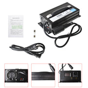 DURAFORCE Battery Charger For Club Car 48V 15 AMP Golf Cart 48 Volt Round 3 Pin Plug