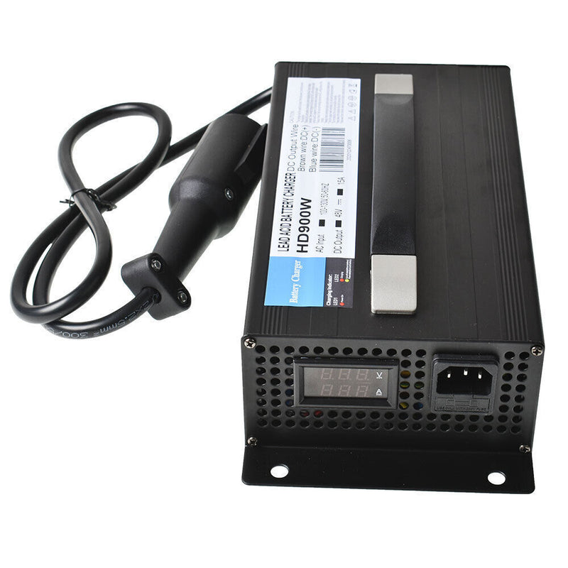 DURAFORCE Battery Charger For Club Car 48V 15 AMP Golf Cart 48 Volt Round 3 Pin Plug