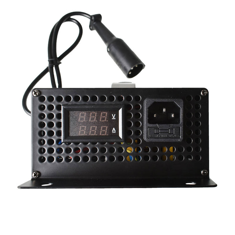 DURAFORCE Battery Charger For Club Car 48V 15 AMP Golf Cart 48 Volt Round 3 Pin Plug