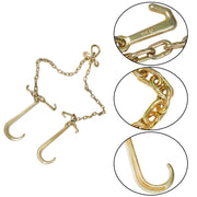 DURAFORCE US V-Chain Bridle w/15" Large J Hooks,T- Hook&J-Hook w/ Grab Hooks 3' 5/16" G70