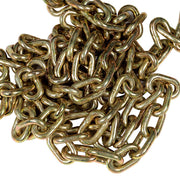 DURAFORCE (2) G70 5/16''x10' Transport Tow Chain J Hook Long Shank w/ R T J&Grab Hook