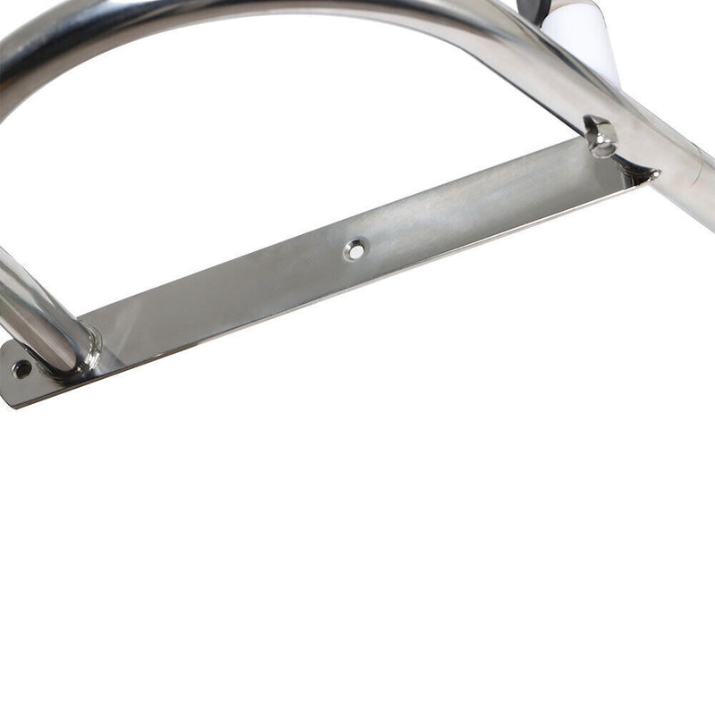 DURAFORCE 4 Steps Pontoon Boat Ladder Stainless Steel with Pedal Hand Railing Ladder