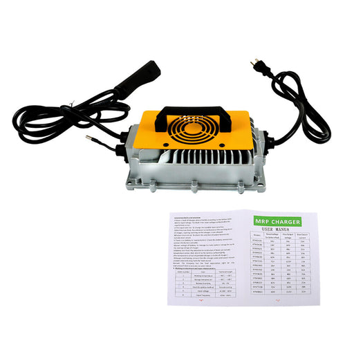 DURAFORCE 48V 18A Golf Cart Battery Charger For EZGo RXV Golf Carts Triangular Plug IP67