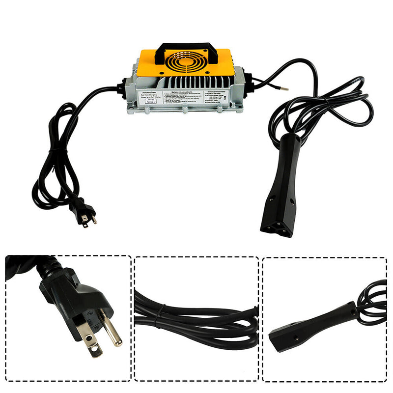 DURAFORCE 48V 18A Golf Cart Battery Charger For EZGo RXV Golf Carts Triangular Plug IP67