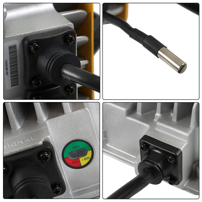 DURAFORCE 48V 18A Golf Cart Battery Charger For EZGo RXV Golf Carts Triangular Plug IP67