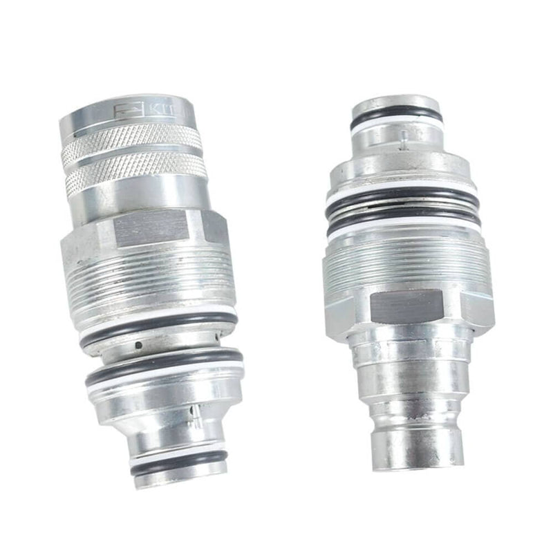 DURAFORCE Male & Female Flat Face Coupler Kit #6679837 6680018 For Bobcat T250,T300,T320