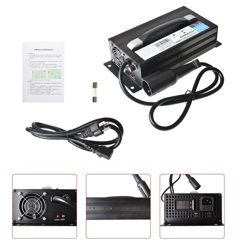 DURAFORCE Golf Cart Round 3 Pins Plug 48Volt 15Amp Battery Charger For Club Car