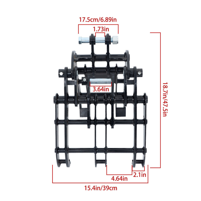 DURAFORCE Grapple Grabber For 0.8 tons -1.5 tons Small Diggers Mini Excavator Attachment