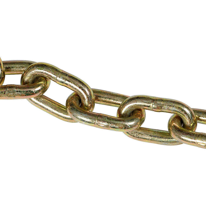 DURAFORCE 2PCS G70 5/16''x10' Transport Tow Chain J Hook Long Shank w/ R T J&Grab Hook US
