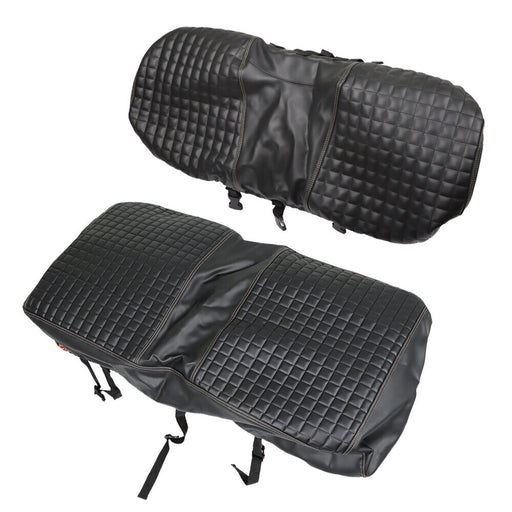 DURAFORCE 2008-Up Golf Carts Black Color Front Seat Cover Kit Set For EZGO RXV - No Staple