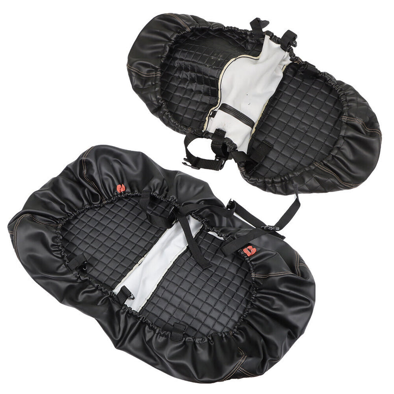 DURAFORCE 2008-Up Golf Carts Black Color Front Seat Cover Kit Set For EZGO RXV - No Staple