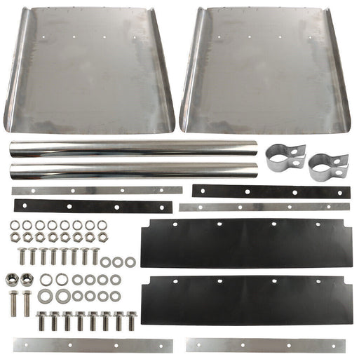 DURAFORCE 24"x24" Quarter Fender Set Stainless Steel Semi Truck Fit For Semi Truck Fender