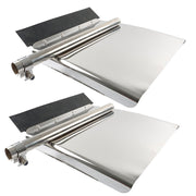 DURAFORCE 24"x24" Quarter Fender Set Stainless Steel Semi Truck Fit For Semi Truck Fender