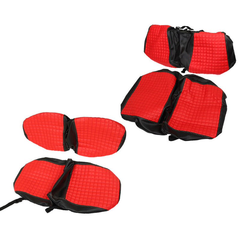 DURAFORCE Red Color Front and Rear Seat Covers For E-Z-Go RXV 2008-Up Modles Golf Cart