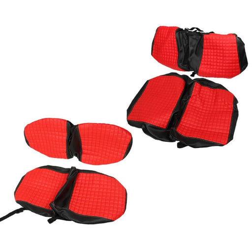 DURAFORCE Red Color Front and Rear Seat Covers For E-Z-Go RXV 2008-Up Modles Golf Cart